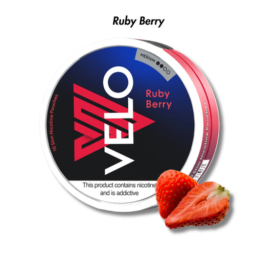 Ruby Berry Velo Nicotine Pouches - Medium 6mg | Velo | Shop Buy Online | Cape Town, Joburg, Durban, South Africa