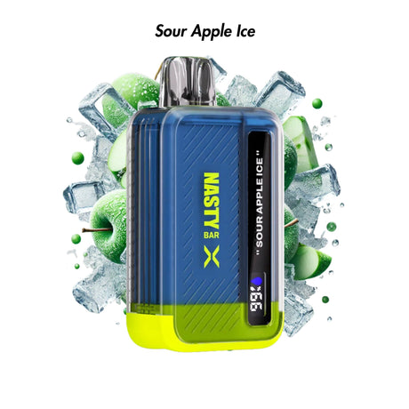 Sour Apple Ice Nasty Bar X 9000 Disposable Vape - 5% | NASTY | Shop Buy Online | Cape Town, Joburg, Durban, South Africa