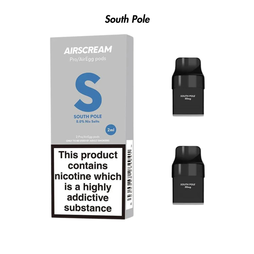 South Pole Airscream Pro/Pro LITE/AirEgg Prefilled Pods 2 - Pack - 5% | Airscream AirsPops | Shop Buy Online | Cape Town, Joburg, Durban, South Africa