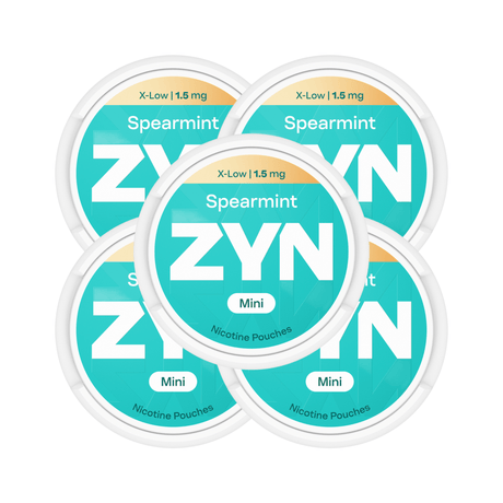 Spearmint 5 - Pack ZYN Mini X - Low Nicotine Pouches - 1.5mg | ZYN | Shop Buy Online | Cape Town, Joburg, Durban, South Africa