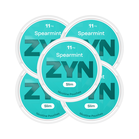 Spearmint 5 - Pack ZYN Slim Extra Strong Nicotine Pouches - 11mg | ZYN | Shop Buy Online | Cape Town, Joburg, Durban, South Africa