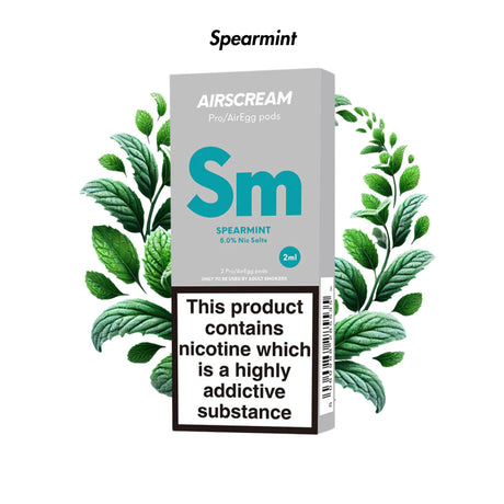 Spearmint Airscream Pro/Pro LITE/AirEgg Prefilled Pods 2 - Pack - 5% | Airscream AirsPops | Shop Buy Online | Cape Town, Joburg, Durban, South Africa