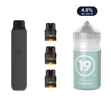 Steel Grey AirsPops Pro LITE device, three refillable pods and 313 #19 Polar Mint e-liquid