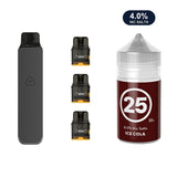 Steel Grey AirsPops Pro LITE device, three refillable pods and 313 #25 Ice Cola e-liquid