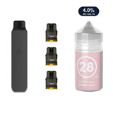Steel Grey AirsPops Pro LITE device, three refillable pods and 313 #28 Bubblegum e-liquid