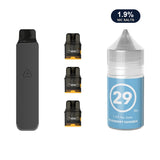 AirsPops Pro LITE bundle: Steel Grey device, refillable pods and 313 Blueberry Sangria 1.9% e-liquid