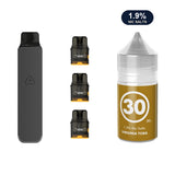 AirsPops Pro LITE bundle: Steel Grey device, refillable pods and 313 Virginia Toba 1.9% e-liquid