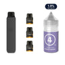 AirsPops Pro LITE bundle: Steel Grey device, refillable pods and 313 Freezy Grape 1.9% e-liquid