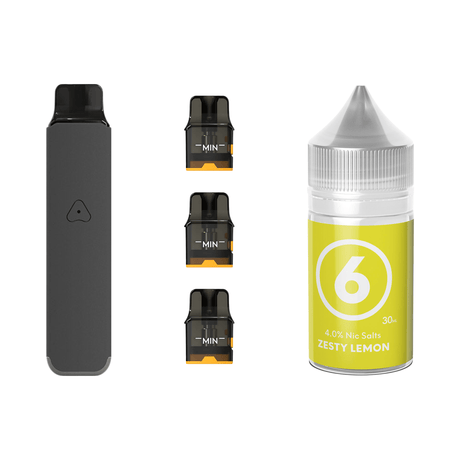 Steel Grey #6 Zesty Lemon Airscream Pro LITE Device, Refillable Pods and E - Liquid Bundle | Airscream AirsPops | Shop Buy Online | Cape Town, Joburg, Durban, South Africa