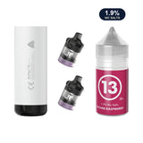 AirsPops XL refill bundle: Storm Grey device, two refillable pods and 313 Lychee Raspberry 1.9% e-liquid