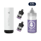 Storm Grey AirsPops XL device, two refillable pods and 313 #4 Freezy Grape e-liquid