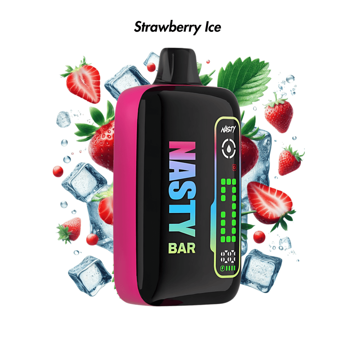 Strawberry Ice Nasty Bar 16k Disposable Vape - 5% | NASTY | Shop Buy Online | Cape Town, Joburg, Durban, South Africa