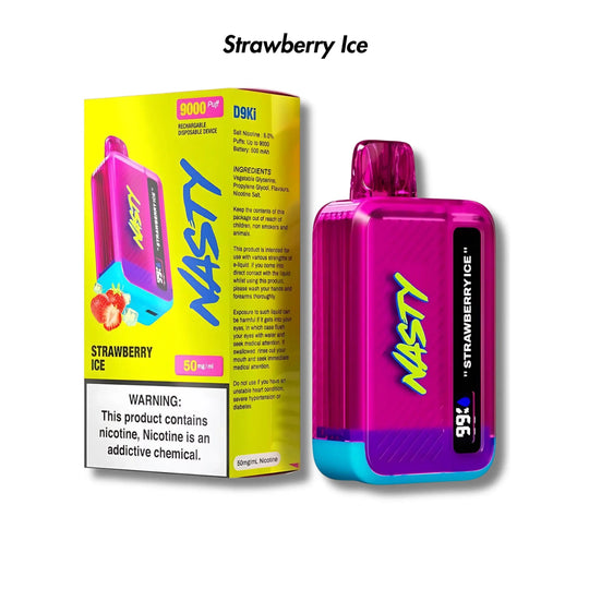 Strawberry Ice Nasty Bar 8500/9000 Disposable Vape - 5% | NASTY | Shop Buy Online | Cape Town, Joburg, Durban, South Africa
