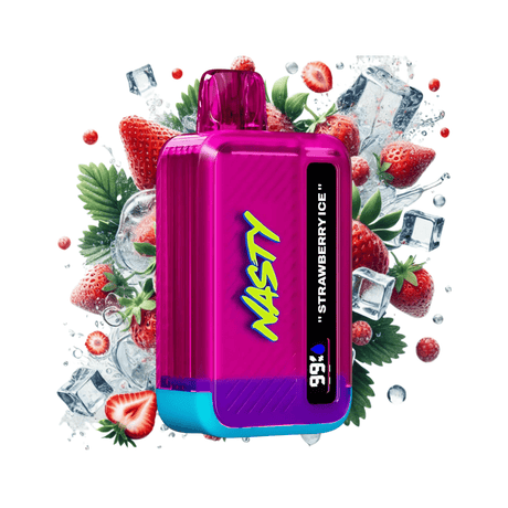 Strawberry Ice Nasty Bar 9k Disposable Vape - 5% | NASTY | Shop Buy Online | Cape Town, Joburg, Durban, South Africa