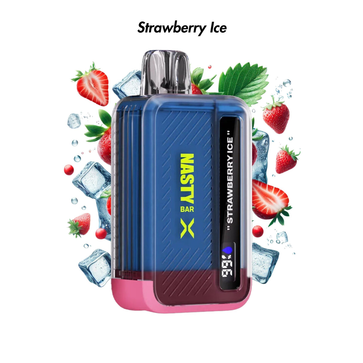 Strawberry Ice Nasty Bar X 9000 Disposable Vape - 5% | NASTY | Shop Buy Online | Cape Town, Joburg, Durban, South Africa