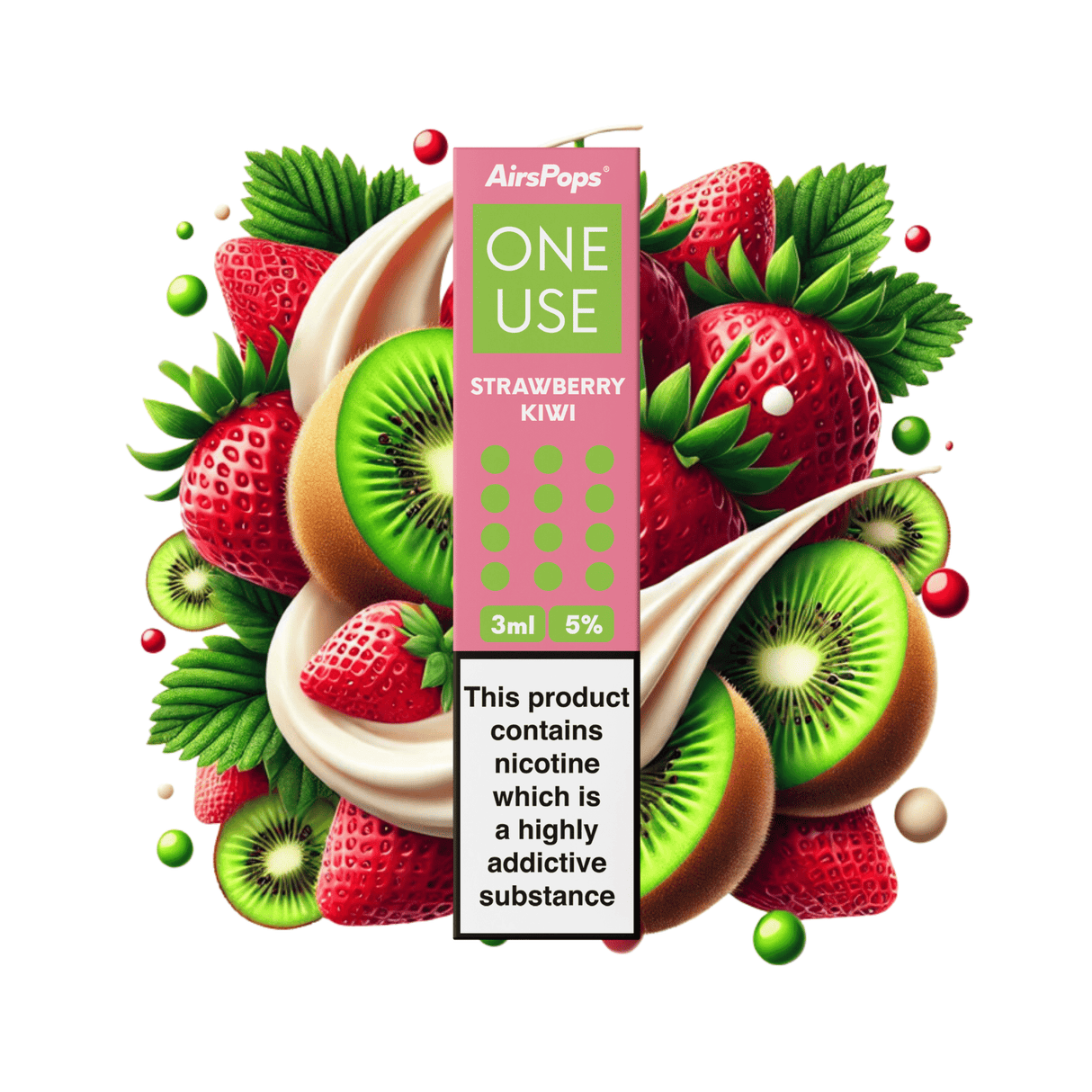 Strawberry Kiwi | Airscream AirsPops ONE USE 3ml 3.6%