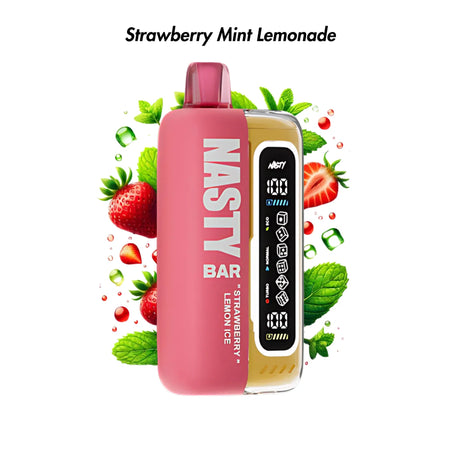 Strawberry Mint Lemonade Nasty Bar XL 20000 Disposable Vape - 5% | NASTY | Shop Buy Online | Cape Town, Joburg, Durban, South Africa