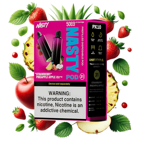 Strawberry Pineapple Apple Nasty PX10 Prefilled Disposable Pods 2 - Pack - 5% | NASTY | Shop Buy Online | Cape Town, Joburg, Durban, South Africa