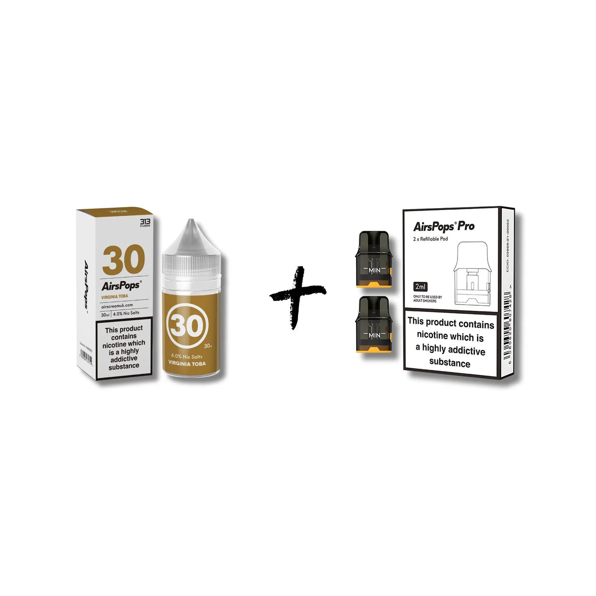 Virginia Toba 🆕 313 AirsPops E - Liquid and Pro/Pro LITE/AirEgg Refillable Pods Bundle | Airscream AirsPops | Shop Buy Online | Cape Town, Joburg, Durban, South Africa