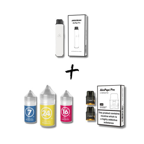 White Banana Ice Airscream Pro Device, Refillable Pods and E - Liquid Bundle | Airscream AirsPops | Shop Buy Online | Cape Town, Joburg, Durban, South Africa