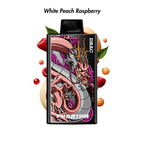 White Peach Raspberry Nasty Bar DRG:ON 25000 Disposable Vape - 5% | NASTY | Shop Buy Online | Cape Town, Joburg, Durban, South Africa