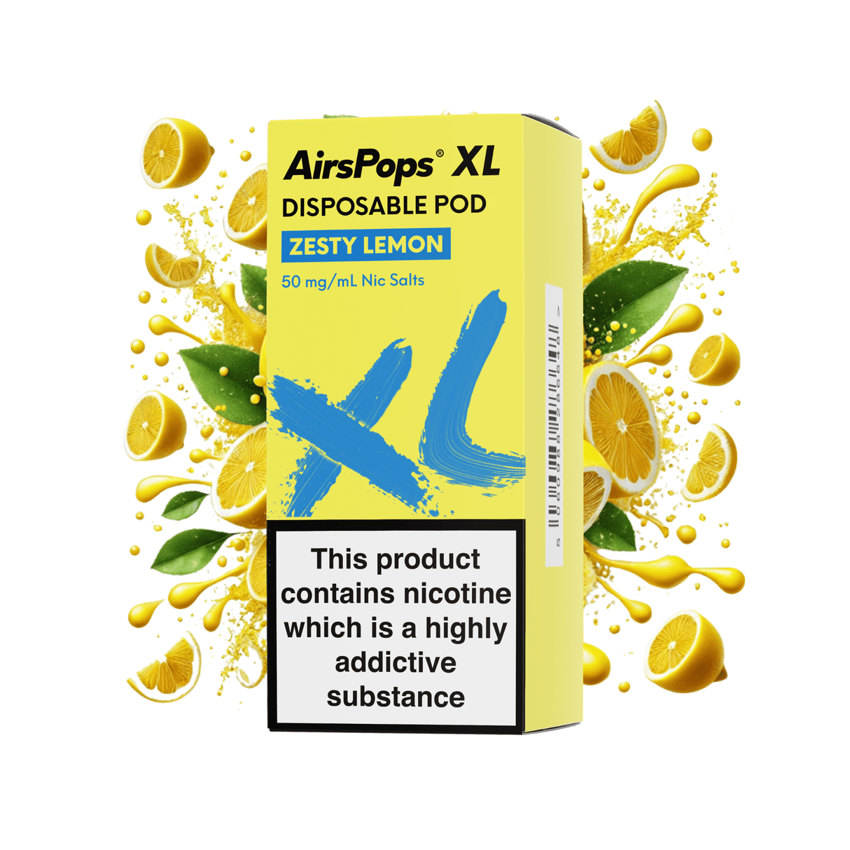 Zesty Lemon AirsPops XL Prefilled Disposable Pod 10ml - 5% | Airscream AirsPops | Shop Buy Online | Cape Town, Joburg, Durban, South Africa