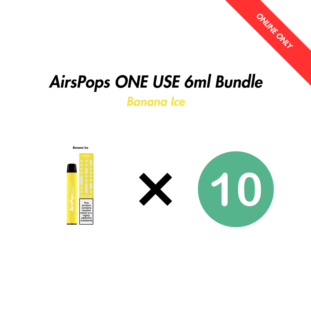 Banana Ice Airscream AirsPops ONE USE 6ml Bulk Bundle (10 Pack) | Airscream AirsPops | Shop Buy Online | Cape Town, Joburg, Durban, South Africa
