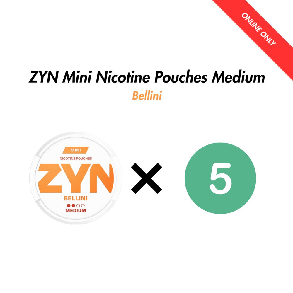 Bellini 5-Pack ZYN Mini Nicotine Pouches Bundle - Medium | ZYN | Shop Buy Online | Cape Town, Joburg, Durban, South Africa
