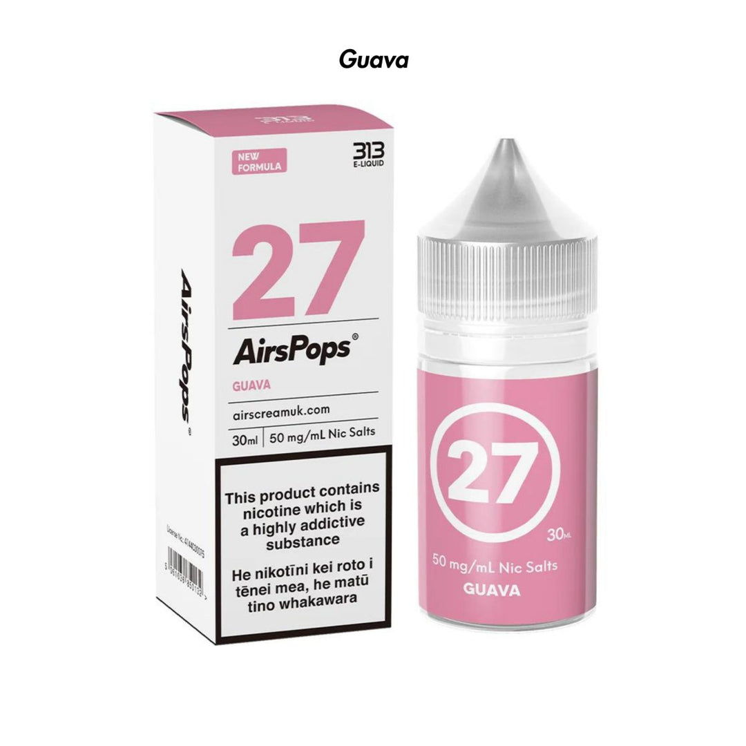 Guava 313 AirsPops E-Liquid 40mg from The Smoke Organic Store with Fast Delivery in South Africa