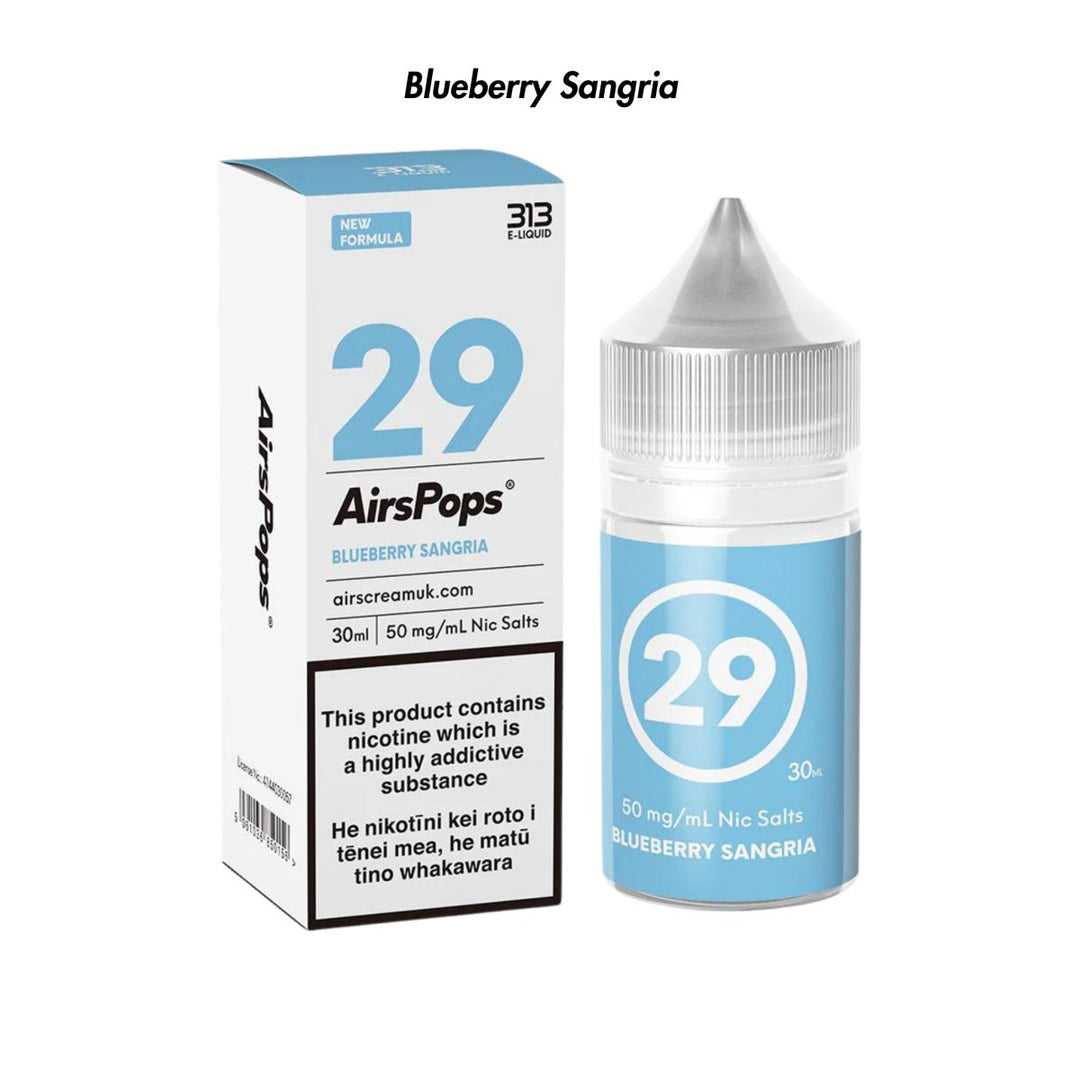 Blueberry Sangria 313 AirsPops E-Liquid 40mg from The Smoke Organic Store with Fast Delivery in South Africa