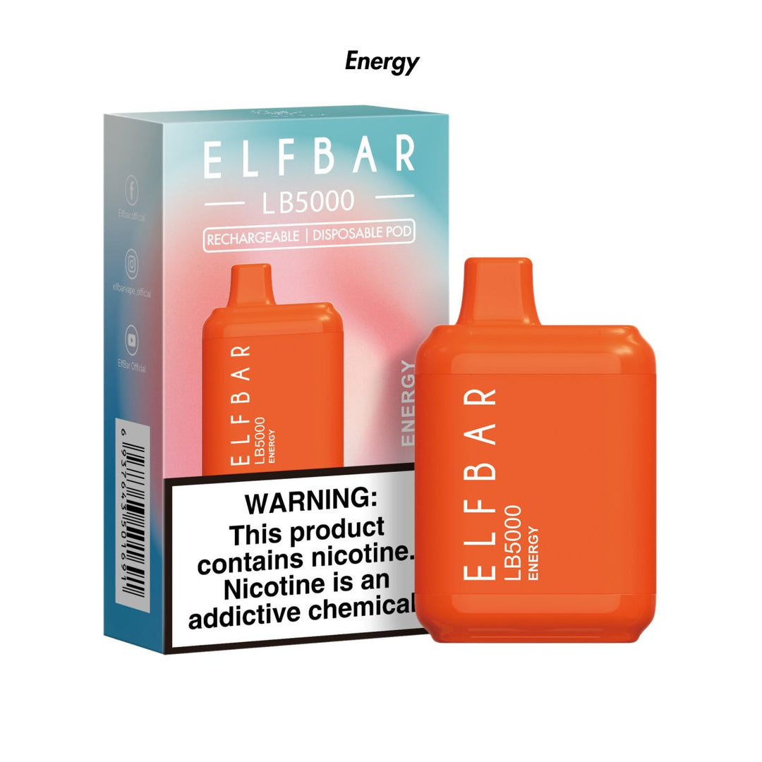 Energy 🆕 Elf Bar 5000 Puffs Disposable - 5% | Elf Bar | Shop Buy Online | Cape Town, Joburg, Durban, South Africa