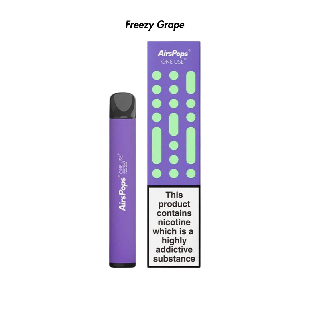 Freezy Grape AirsPops ONE USE 3ml Disposable from The Smoke Organic Store with Fast Delivery in South Africa