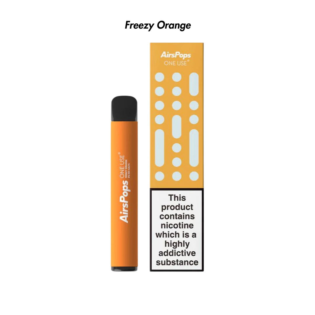 Freezy Orange AirsPops ONE USE 3ml Disposable from The Smoke Organic Store with Fast Delivery in South Africa