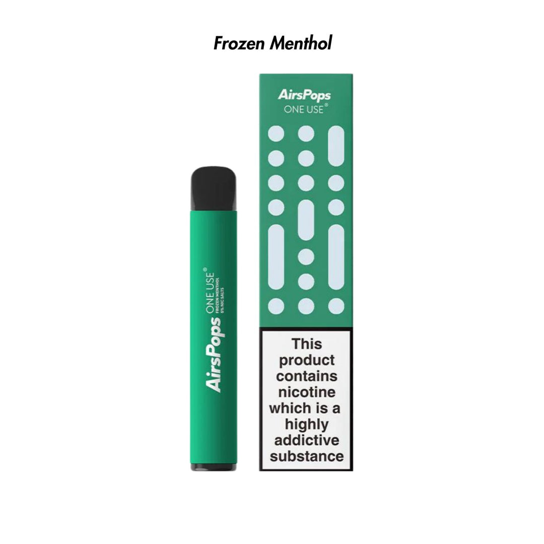 Frozen Menthol AirsPops ONE USE 3ml Disposable from The Smoke Organic Store with Fast Delivery in South Africa
