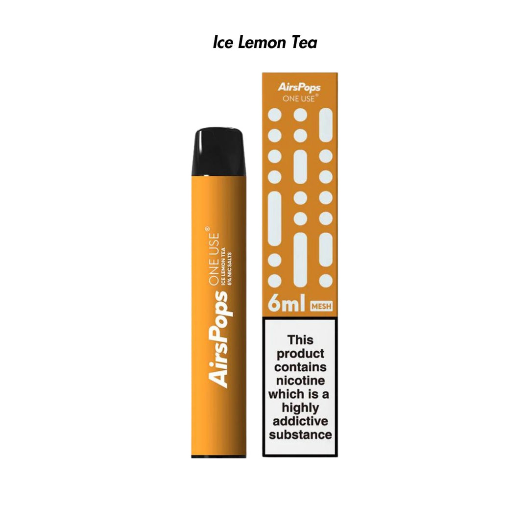 Ice Lemon Tea AirsPops ONE USE 6ml Disposable from The Smoke Organic Store with Fast Delivery in South Africa
