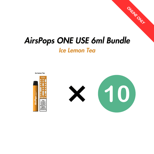 Ice Lemon Tea Airscream AirsPops ONE USE 6ml Bulk Bundle (10 Pack) | Airscream AirsPops | Shop Buy Online | Cape Town, Joburg, Durban, South Africa