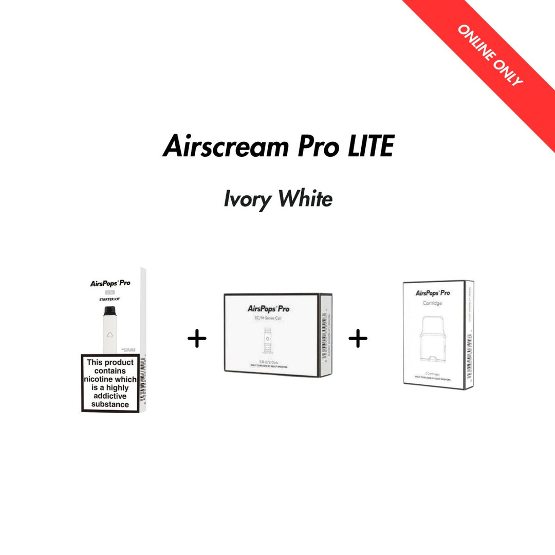 Ivory White 🆕 Airscream Pro LITE Bundle | Airscream AirsPops | Shop Buy Online | Cape Town, Joburg, Durban, South Africa