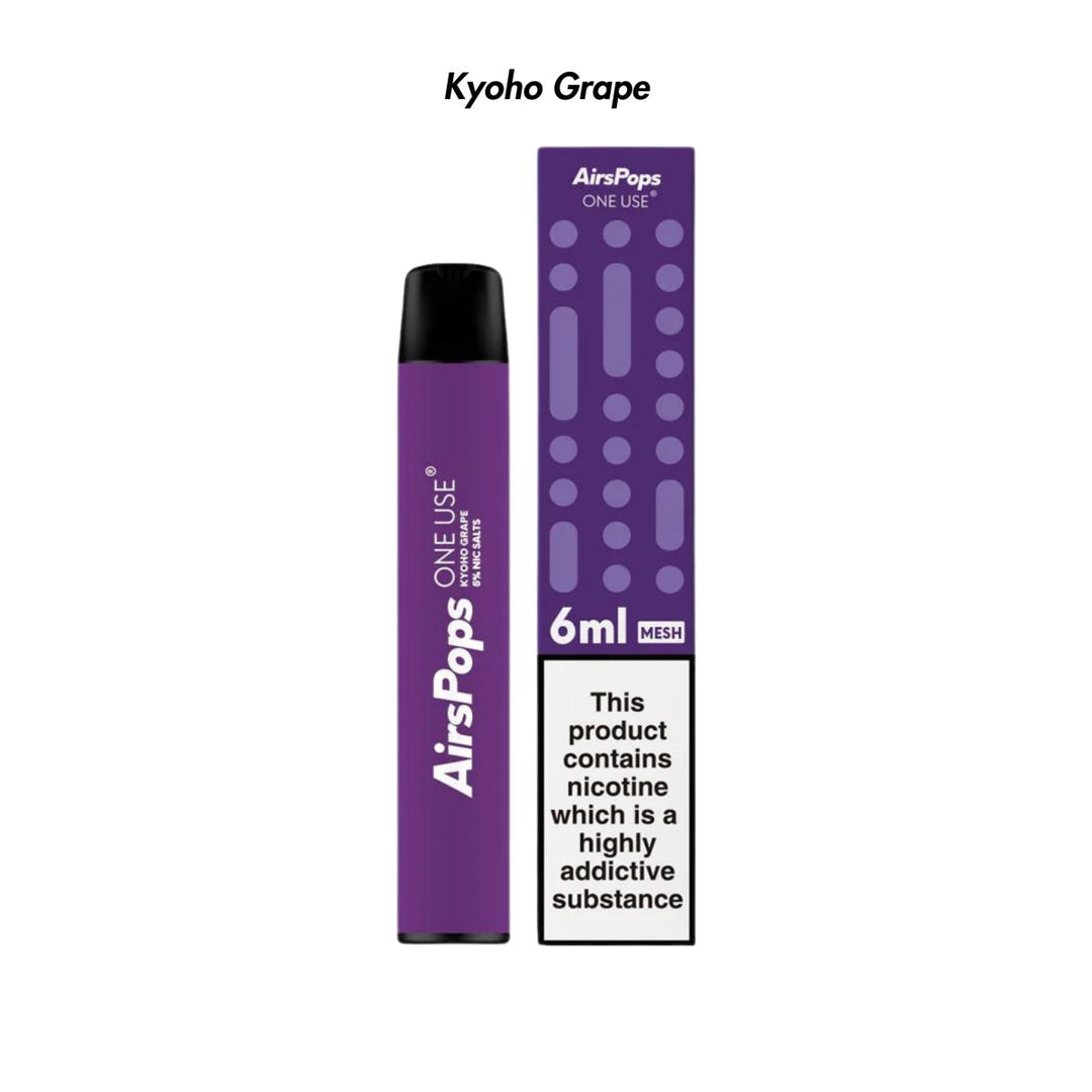 Kyoho Grape AirsPops ONE USE 6ml Disposable from The Smoke Organic Store with Fast Delivery in South Africa