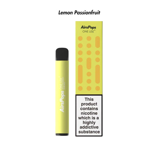 Lemon Passionfruit Airscream AirsPops ONE USE 3ml - 5.0% | Airscream AirsPops | Shop Buy Online | Cape Town, Joburg, Durban, South Africa