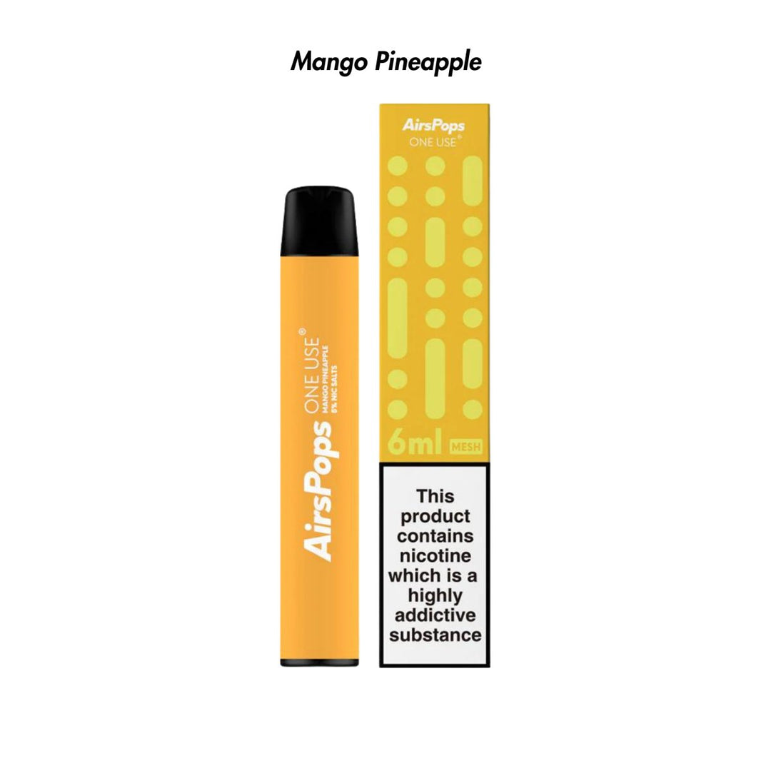 Mango Pineapple AirsPops ONE USE 6ml Disposable from The Smoke Organic Store with Fast Delivery in South Africa