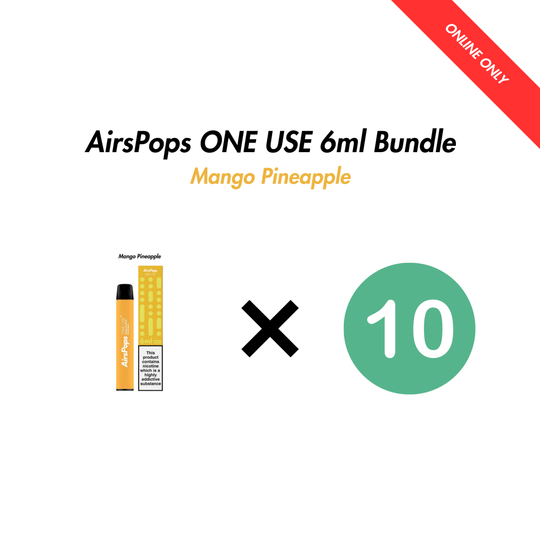 Mango Pineapple Airscream AirsPops ONE USE 6ml Bulk Bundle (10 Pack) | Airscream AirsPops | Shop Buy Online | Cape Town, Joburg, Durban, South Africa