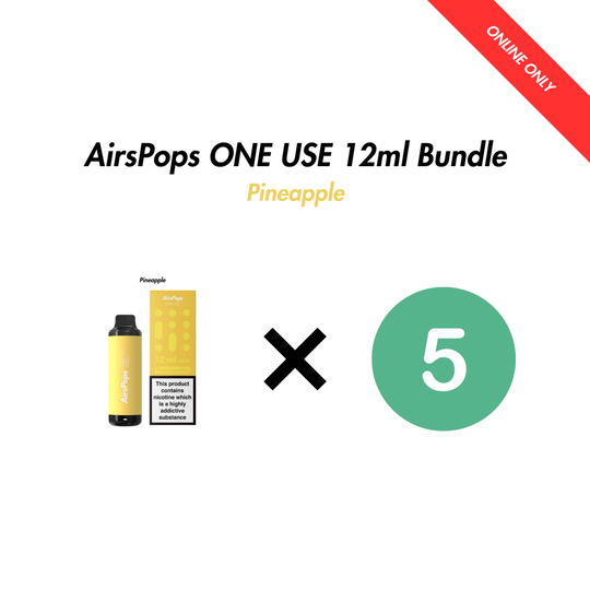 Pineapple Airscream AirsPops ONE USE 12ml Bulk Bundle (5 Pack) | Airscream AirsPops | Shop Buy Online | Cape Town, Joburg, Durban, South Africa
