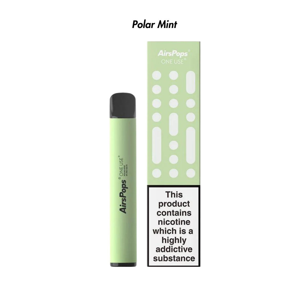 Polar Mint AirsPops ONE USE 3ml Disposable from The Smoke Organic Store with Fast Delivery in South Africa