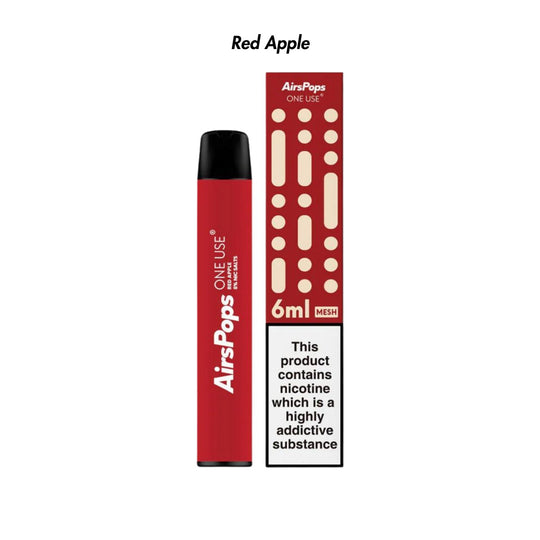 Red Apple Airscream AirsPops ONE USE 6ml - 5% | Airscream AirsPops | Shop Buy Online | Cape Town, Joburg, Durban, South Africa
