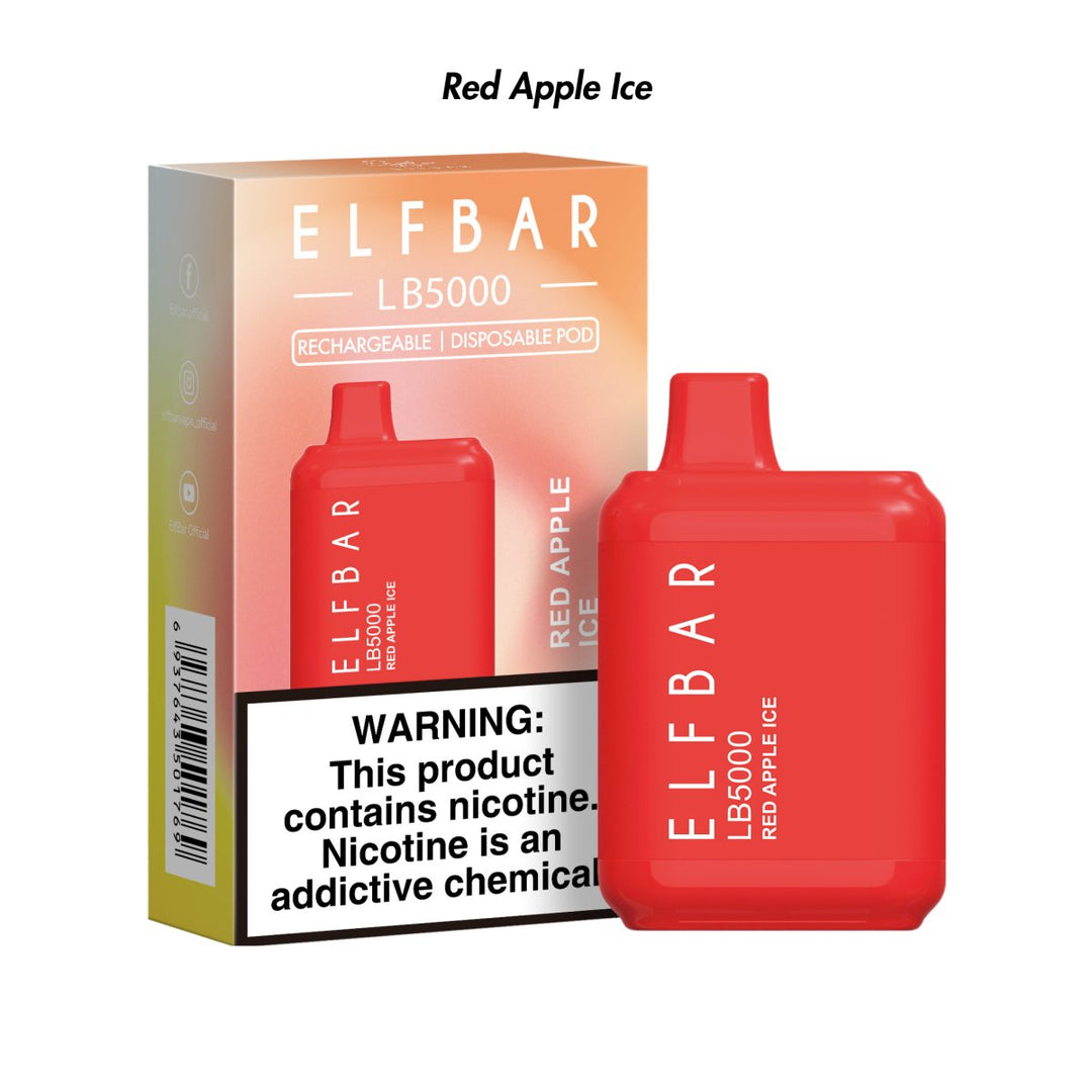 Red Apple Ice 🆕 Elf Bar 5000 Puffs Disposable - 5% | Elf Bar | Shop Buy Online | Cape Town, Joburg, Durban, South Africa