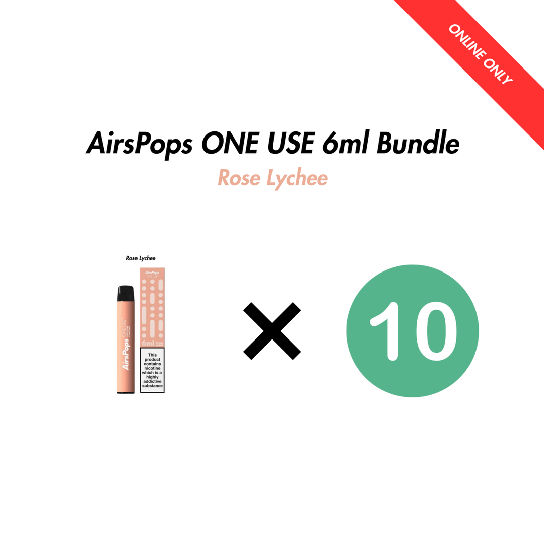 Rose Lychee Airscream AirsPops ONE USE 6ml Bulk Bundle (10 Pack) | Airscream AirsPops | Shop Buy Online | Cape Town, Joburg, Durban, South Africa