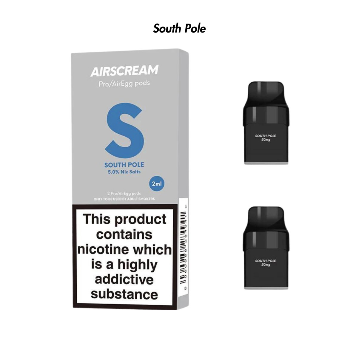 South Pole Prefilled Airscream Pro/AirEgg Pods from The Smoke Organic Store with Fast Delivery in South Africa