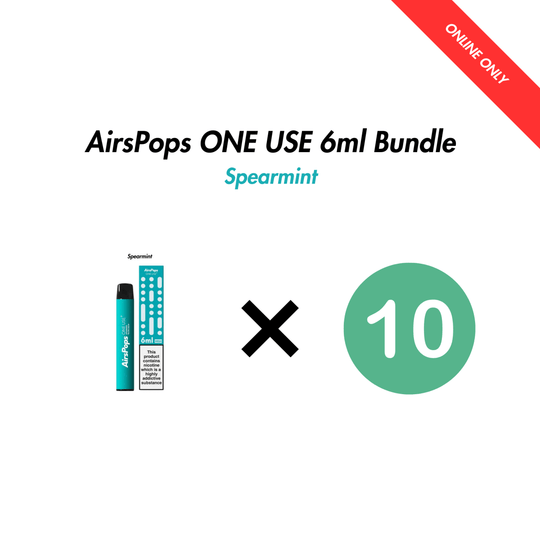 Spearmint Airscream AirsPops ONE USE 6ml Bulk Bundle (10 Pack) | Airscream AirsPops | Shop Buy Online | Cape Town, Joburg, Durban, South Africa