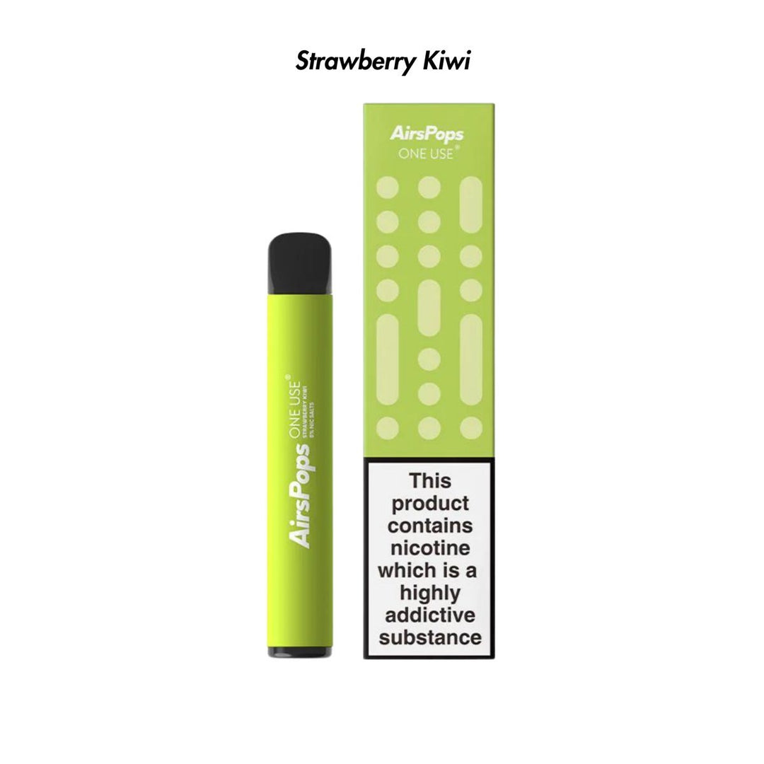 Strawberry Kiwi AirsPops ONE USE 3ml Disposable from The Smoke Organic Store with Fast Delivery in South Africa